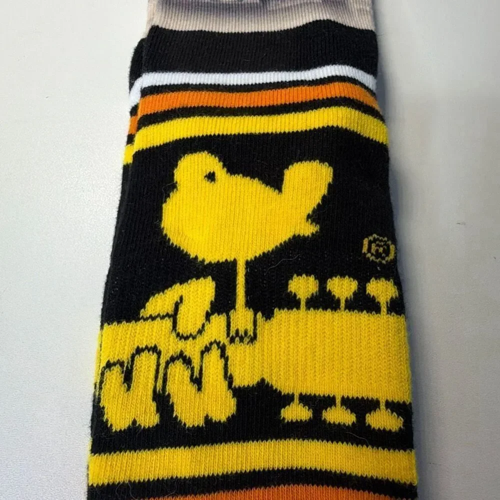Bioworld Woodstock Hippies 1969 Men’s Crew Socks 10-13